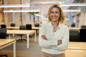 headshot of woman in the office