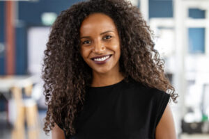 Headshot of woman in office