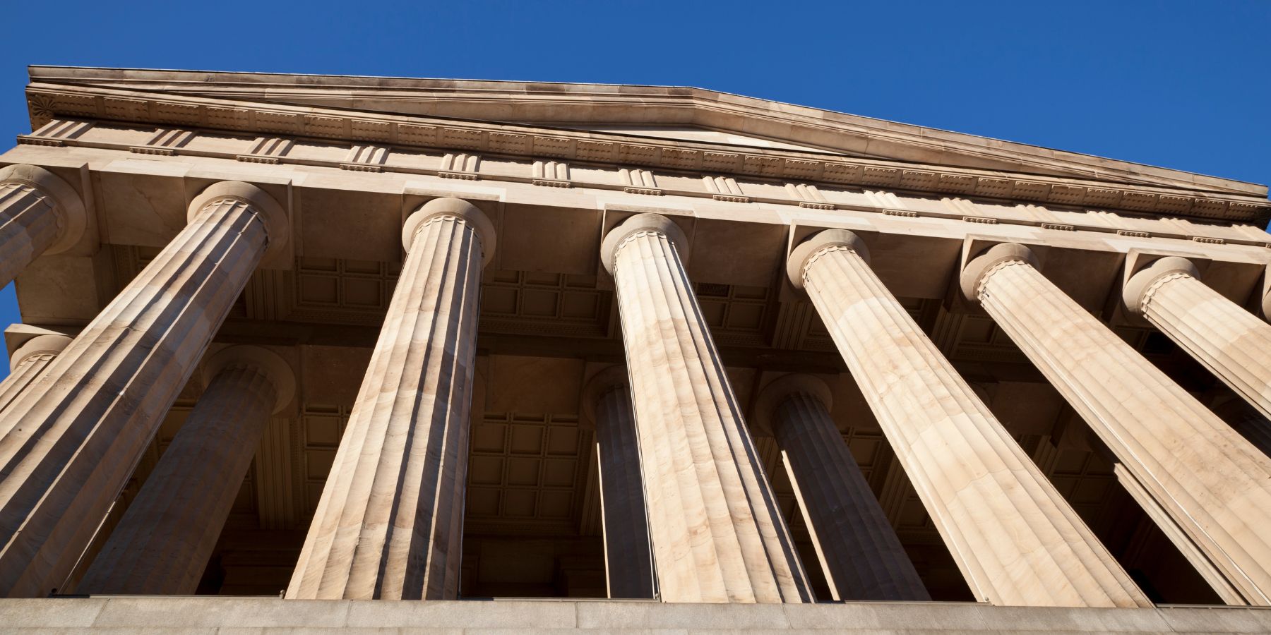 Close up of a government building