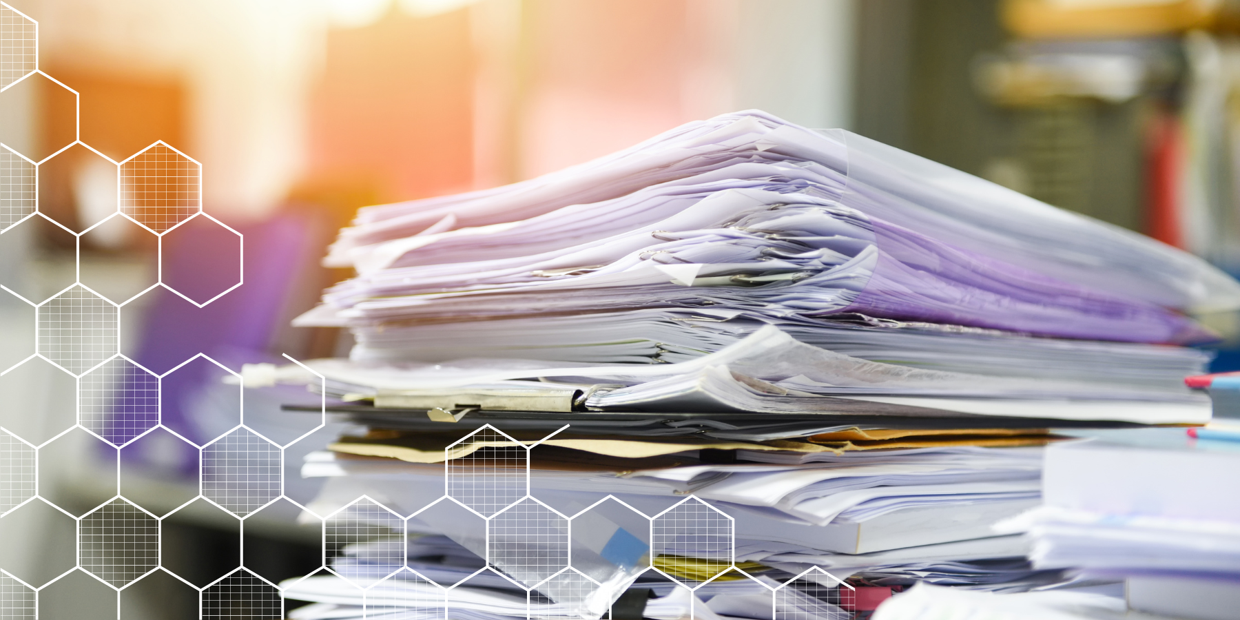Stack of paper documents