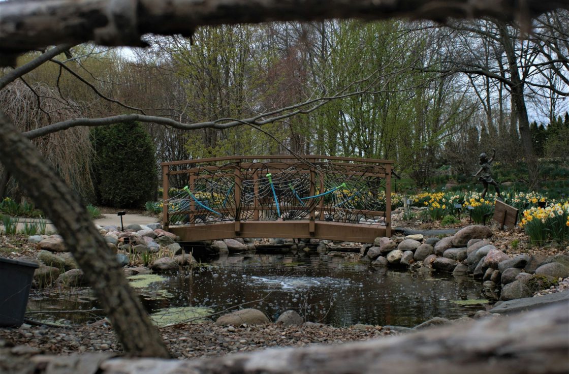 Garden footbridge in Green Bay, Wisconsin